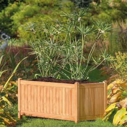 Langwerpige houten plantenbak met poten 100 x 50 x 50 cm - Doika - Plantenbak - Doika -  - P002457