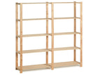 Practo Houten opbergrek 175x175x40 cm – 5 legborden - Doika - Opbergrekken - Practo Home -  - H229