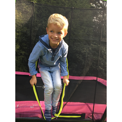 EXIT Trampolin Grün Silhouette Inground mit Sicherheitsnetz 244 × 366 cm