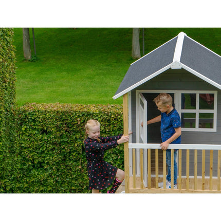 EXIT Loft 500 houten speelhuis - grijs - Doika BV - Loft speelhuisjes - EXIT Toys - 8720088268889 - 50.05.24.00