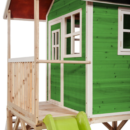 EXIT Loft 500 houten speelhuis - groen - Doika BV - Loft speelhuisjes - EXIT Toys - 8718469460304 - 50.05.22.00