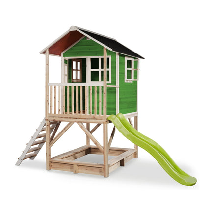 EXIT Loft 500 houten speelhuis - groen - Doika BV - Loft speelhuisjes - EXIT Toys - 8718469460304 - 50.05.22.00