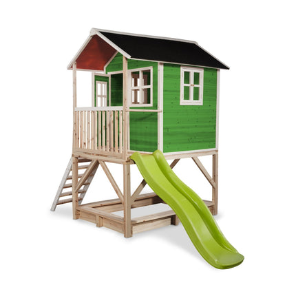 EXIT Loft 500 houten speelhuis - groen - Doika BV - Loft speelhuisjes - EXIT Toys - 8718469460304 - 50.05.22.00