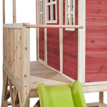 EXIT Loft 550 houten speelhuis - rood - Doika BV - Loft speelhuisjes - EXIT Toys - 8718469468263 - 50.06.23.00