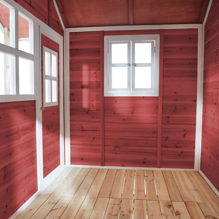 EXIT Loft 550 houten speelhuis - rood - Doika BV - Loft speelhuisjes - EXIT Toys - 8718469468263 - 50.06.23.00