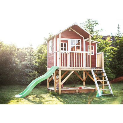 EXIT Loft 550 houten speelhuis - rood - Doika BV - Loft speelhuisjes - EXIT Toys - 8718469468263 - 50.06.23.00