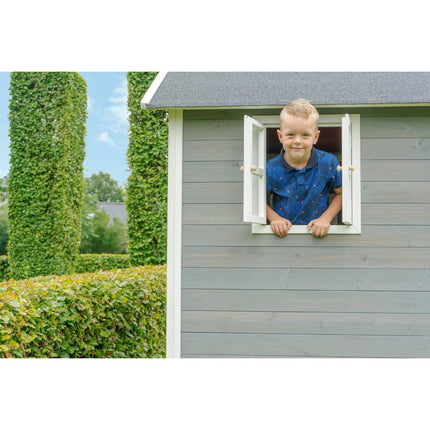 EXIT Loft 700 houten speelhuis - grijs - Doika BV - Loft speelhuisjes - EXIT Toys - 8720088268926 - 50.07.24.00