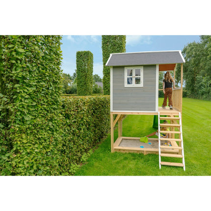 EXIT Loft 700 houten speelhuis - grijs - Doika BV - Loft speelhuisjes - EXIT Toys - 8720088268926 - 50.07.24.00
