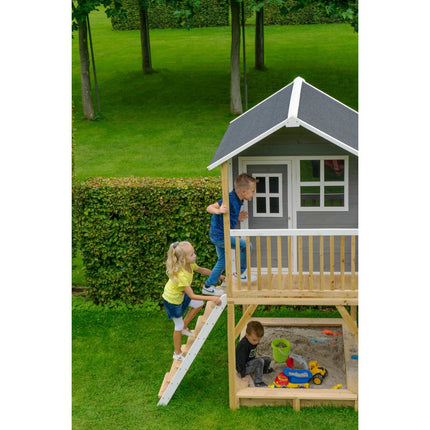 EXIT Loft 700 houten speelhuis - grijs - Doika BV - Loft speelhuisjes - EXIT Toys - 8720088268926 - 50.07.24.00